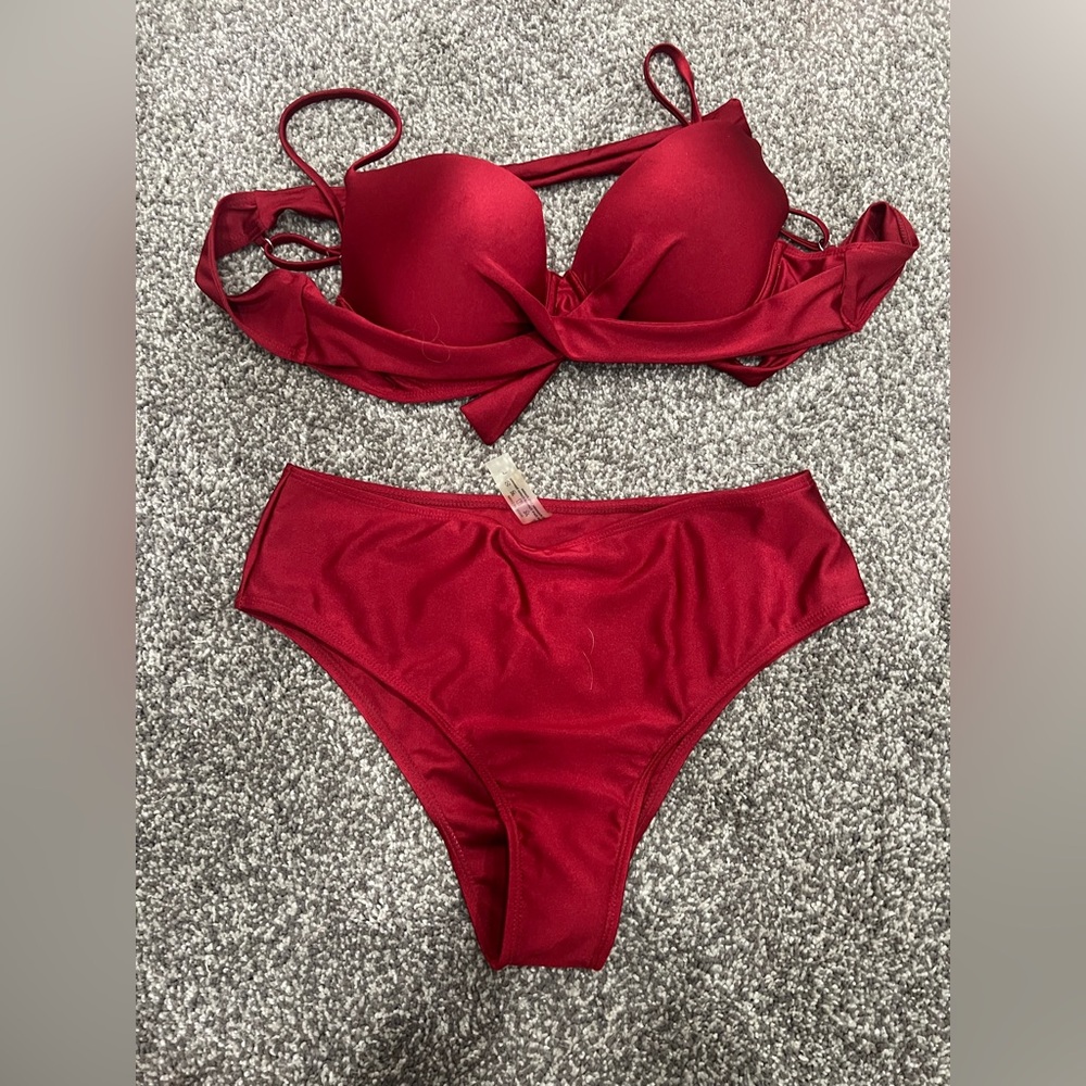 Shein high waisted 3 piece swimsuit set